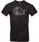 T-Shirt lustige Tiere Einhornnashorn, Einhorn, Nashorn  schwarz, L