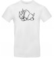 T-Shirt lustige Tiere Einhornnashorn, Einhorn, Nashorn  weiss, L