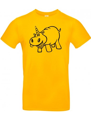 T-Shirt lustige Tiere Einhornnilpferd, Einhorn, Nilpferd