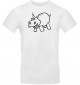 T-Shirt lustige Tiere Einhornnilpferd, Einhorn, Nilpferd  weiss, L