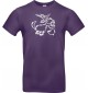 T-Shirt lustige Tiere Einhornziege, Einhorn, Ziege  lila, L