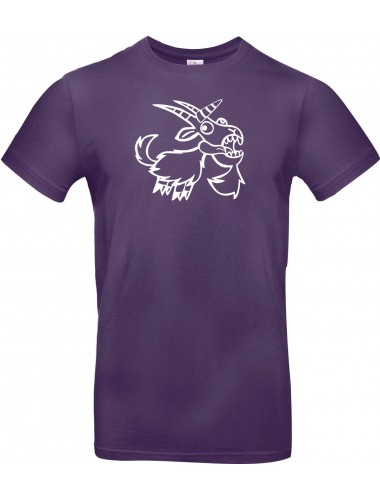 T-Shirt lustige Tiere Einhornziege, Einhorn, Ziege  lila, L