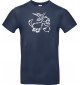 T-Shirt lustige Tiere Einhornziege, Einhorn, Ziege  navy, L