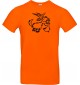 T-Shirt lustige Tiere Einhornziege, Einhorn, Ziege  orange, L