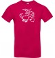 T-Shirt lustige Tiere Einhornziege, Einhorn, Ziege  pink, L