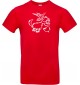 T-Shirt lustige Tiere Einhornziege, Einhorn, Ziege  rot, L