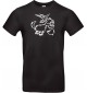 T-Shirt lustige Tiere Einhornziege, Einhorn, Ziege  schwarz, L