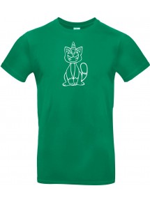 T-Shirt lustige Tiere Einhornkatze, Einhorn, Katze