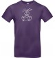 T-Shirt lustige Tiere Einhornhase, Einhorn, Hase  lila, L