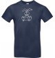 T-Shirt lustige Tiere Einhornhase, Einhorn, Hase  navy, L