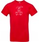 T-Shirt lustige Tiere Einhornhase, Einhorn, Hase  rot, L