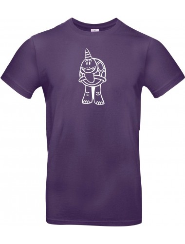 T-Shirt lustige Tiere Einhornschildkröte, Einhorn, Schildkröte lila, L
