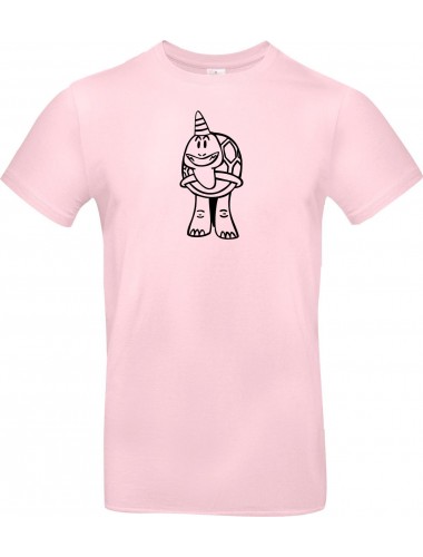T-Shirt lustige Tiere Einhornschildkröte, Einhorn, Schildkröte rosa, L