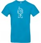 T-Shirt lustige Tiere Einhornschildkröte, Einhorn, Schildkröte türkis, L