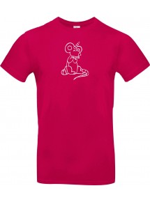 T-Shirt lustige Tiere Einhorn Maus , Einhorn, Maus  pink, L