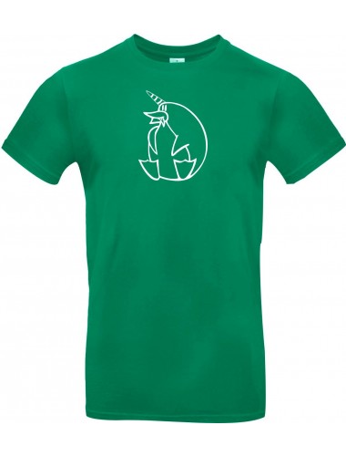 T-Shirt lustige Tiere Einhornpinguin, Einhorn, Pinguin kelly, L