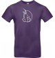 T-Shirt lustige Tiere Einhornpinguin, Einhorn, Pinguin lila, L