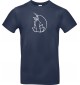 T-Shirt lustige Tiere Einhornpinguin, Einhorn, Pinguin navy, L