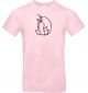 T-Shirt lustige Tiere Einhornpinguin, Einhorn, Pinguin rosa, L