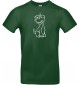 T-Shirt lustige Tiere Einhornhund, Einhorn, Hund  grün, L