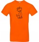 T-Shirt lustige Tiere Einhornhund, Einhorn, Hund  orange, L