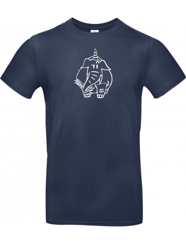 T-Shirt lustige Tiere Einhornelefant, Einhorn, Elefant