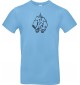 T-Shirt lustige Tiere Einhornelefant, Einhorn, Elefant hellblau, L