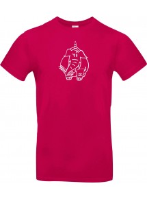 T-Shirt lustige Tiere Einhornelefant, Einhorn, Elefant pink, L