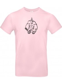 T-Shirt lustige Tiere Einhornelefant, Einhorn, Elefant rosa, L