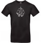 T-Shirt lustige Tiere Einhornelefant, Einhorn, Elefant schwarz, L