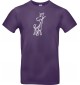 T-Shirt lustige Tiere Einhorngiraffe, Einhorn, Giraffe  lila, L