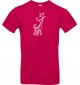 T-Shirt lustige Tiere Einhorngiraffe, Einhorn, Giraffe  pink, L