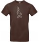 T-Shirt lustige Tiere Einhornente, Einhorn, Ente braun, L