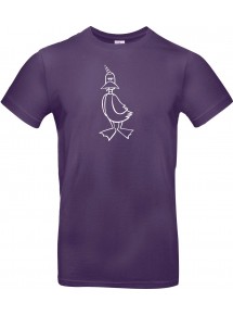 T-Shirt lustige Tiere Einhornente, Einhorn, Ente lila, L