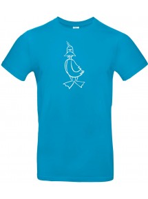 T-Shirt lustige Tiere Einhornente, Einhorn, Ente türkis, L