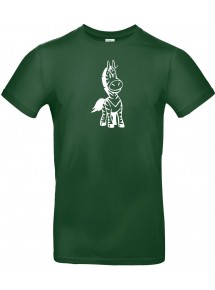 T-Shirt lustige Tiere Einhornzebra, Einhorn, Zebra grün, L