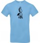 T-Shirt lustige Tiere Einhornzebra, Einhorn, Zebra hellblau, L