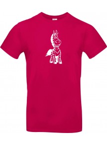 T-Shirt lustige Tiere Einhornzebra, Einhorn, Zebra pink, L