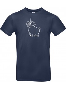T-Shirt lustige Tiere Einhornschwein, Einhorn, Schwein, Ferkel