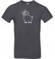 T-Shirt lustige Tiere Einhornschwein, Einhorn, Schwein, Ferkel  grau, L