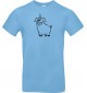 T-Shirt lustige Tiere Einhornschwein, Einhorn, Schwein, Ferkel  hellblau, L