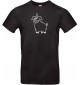T-Shirt lustige Tiere Einhornschwein, Einhorn, Schwein, Ferkel  schwarz, L