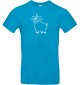T-Shirt lustige Tiere Einhornschwein, Einhorn, Schwein, Ferkel  türkis, L