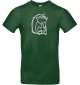 T-Shirt lustige Tiere Einhornigel, Einhorn, Igel  grün, L