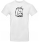T-Shirt lustige Tiere Einhornigel, Einhorn, Igel  weiss, L