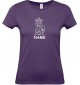 Lady T-Shirt lustige Tiere mit Wunschnamen Einhornkatze, Einhorn, Katze, lila, L