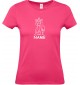 Lady T-Shirt lustige Tiere mit Wunschnamen Einhornkatze, Einhorn, Katze, pink, L