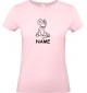 Lady T-Shirt lustige Tiere mit Wunschnamen Einhorn Maus , Einhorn, Maus   rosa, L