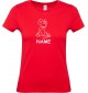 Lady T-Shirt lustige Tiere mit Wunschnamen Einhorn Maus , Einhorn, Maus   rot, L