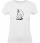 Lady T-Shirt lustige Tiere mit Wunschnamen Einhornpinguin, Einhorn, Pinguin weiss, L